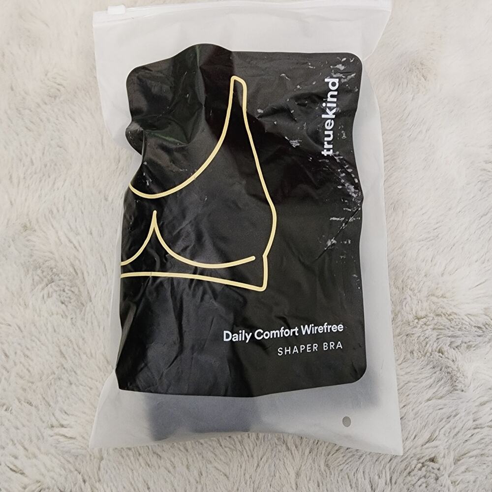 Truekind Daily Comfort Wireless Shaper Bra - Black Seamless Plus Size 2X - NEW - Picture 11 of 13